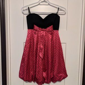 Mini bubble dress polkadot bow